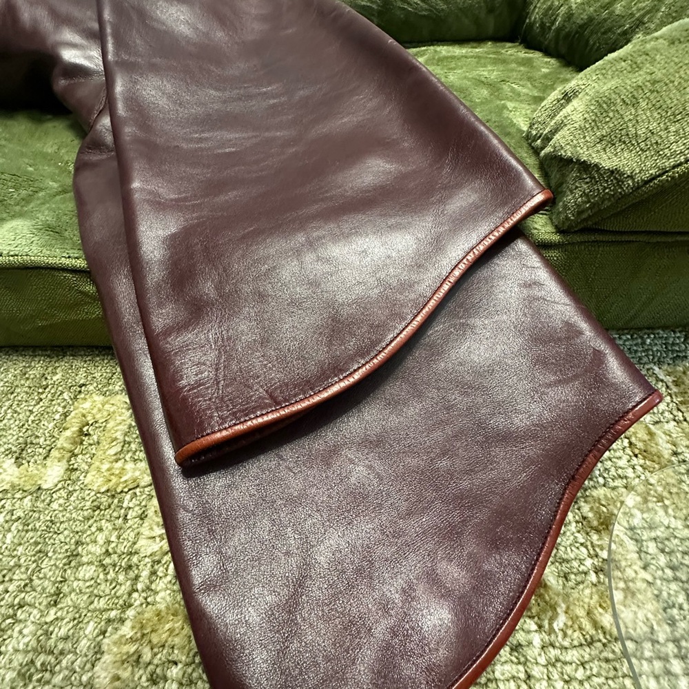 Yves Saint Laurent Burgundy Heeled Boots - Picture 3 of 10
